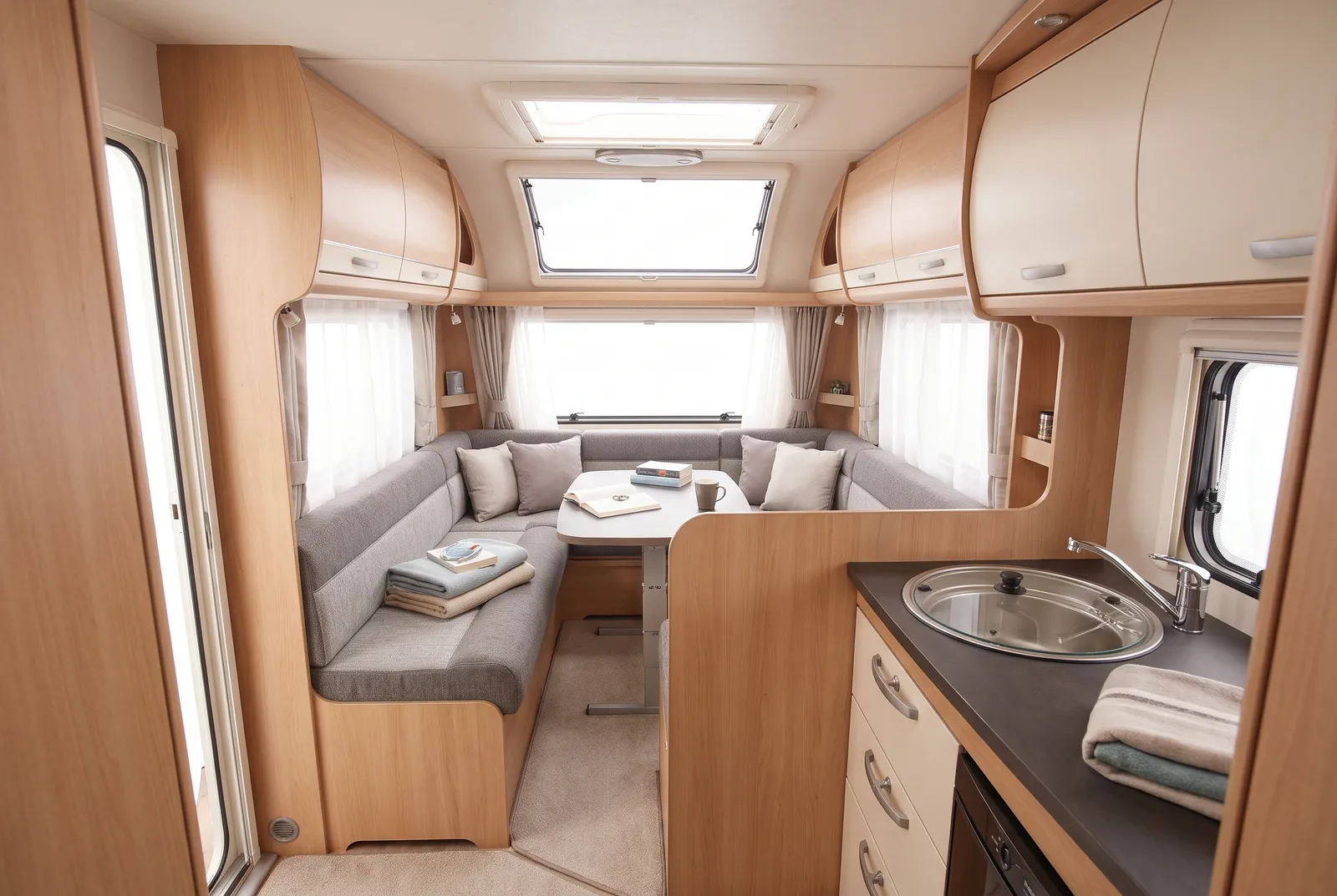 Interieur van een Dethleffs